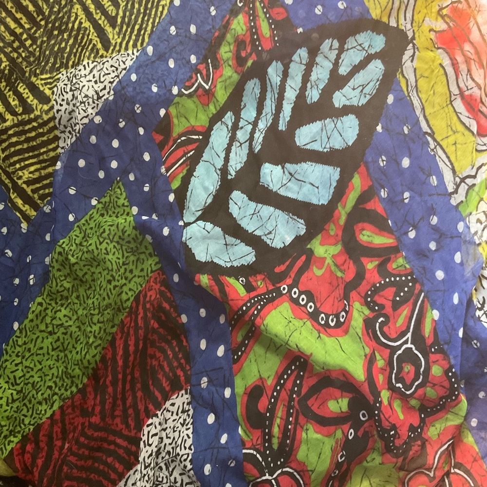 “ZARA SCARF” Multi Patterned and Multi Coloured Chiffon Scarf. - Picture 6 of 9